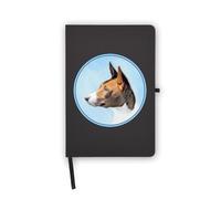 Dog Mom Dad Basenji - Quaderno da disegno, pagine bianche, copertina in ecopelle, agenda, diario, quaderno di lavoro
