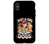 Dog Mom Design - Just a Girl Who Loves Dogs Custodia per iPhone X/XS