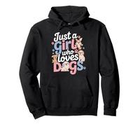 Dog Mom Design - Just a Girl Who Loves Dogs Felpa con Cappuccio