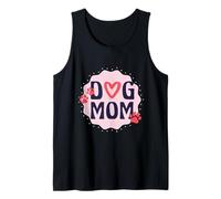 Dog Mom Heart And Paw Prints Graphic Canotta