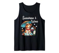 Dog Mom Wine Lover Sunshine Wine Drinking Summer Vibes Beach Canotta