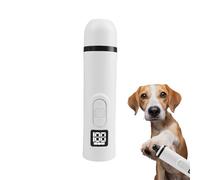 Dog Nail Grinder - Cordless Electric Trimmer with 2 Speeds for Gentle Grooming, Low-Noise with Safe Nail Smoothing, Nails Drill for Home Travel Pet Animal Trimming, Rechargeable Battery, Por
