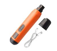 Dog Nail Grinder, Electric Pet Nail Trimmer, 5-Speed ricaricabile Grooming Tool, Low-Noise Paws Care for Small Medium Large Pets,18 x 3,5 x 3 cm 1200 mah White Orange Blue Dark Gray