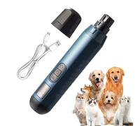 Dog Nail Grinder, Electric Pet Nail Trimmer, 5-Speed ricaricabile Grooming Tool, Low-Noise Paws Care for Small Medium Large Pets,18 x 3,5 x 3 cm 1200 mah White Orange Blue Dark Gray