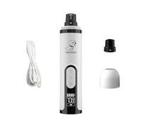 Dog Nail Grinder, Pet Nail Trimmer, Electric Nail Trimmer, Pet Grooming Tool, 3-Speed Rechargeable Pet Nails Trimmer with USB Charging, LED Lights, and LCD Screen, 19.5x3.5x3.5 cm for Quiet Grooming