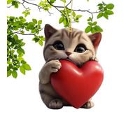 Dog Ornament - Pet Ornament | Acrylic Dog Ornament | 2D Acrylic Valentine's Day Dog Oro Cat Keychains, Animal Ornament, 2D Acrylic Valentine's Day Dog Or Cat Keychains - Key Chain For Home, Window