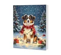 Dog Ornaments Christmas Calendar | 2D Acrylic Puppy Pendants | Festive Decoration Lightweight Holiday Dogs Ornament | Premium Surprise Fishing Bait Gift for Father, Grandpa, Brother,