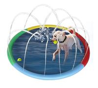 Dog Paddling Pool, Water Spray Pad for Pets, Fun Puppy Cooling Pad and Splash Mat for Bath Time, Backyard, Lake, Beach, Indoor or Outdoor Use, Yard Park Pet Water Toy