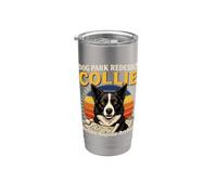 Dog Park ridisegna il Collie prima che qualcuno arrivi amante dei cani Bicchiere termico in acciaio inox doppia parete