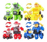Dog Patrrol, Bulldozer Squadra Woof Woof, Veicolo e Personaggio Rubble, Letteraria Auto Giocattolo Transforble, Veicolo Giocattolo con Cappuccio, Giocattoli per Bambini e Bambine da 3 Anni in su
