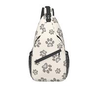 Dog Paw Prints Cross Chest Bag Sling Backpack Fashion Hiking Daypack Unisex Chest Shoulder Bag