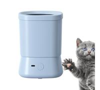 Dog Paw Washer, Portable Pet Foot Scrubber, Anti-Splash Paw Cleaner, Two-Speed Foot Bath, Easy-To-Use Design, Compact Adjustable for Camping, Travel, Outdoor Adventures, 15.4cm Blue Gray Pink