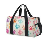 Dog Paws - Borsone sportivo con stampa di zampe, per il fine settimana, per la notte, borsone da viaggio, palestra, per bambini, ragazze, ragazzi, donne, uomini
