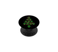 Dog Paws Print Christmas Tree for Dog Lovers PopSockets PopGrip Adesivo