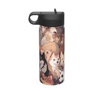 Dog Pictures - Borraccia isolata da viaggio per il tempo libero, in acciaio inox (510 ml), adatta per campeggio, fitness, escursioni all'aria aperta,