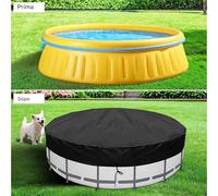 Dog Pool Cover, Round Pet Pool Lid, Dustproof Sunproof Protection, Trampoline Guard Design, Compact Ideal for Outdoor Use on Balcony, Beach, Deck, Garden, Park, and More