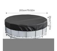 Dog Pool Cover, Round Pet Pool Protector, Polyester Material, Dustproof Sunproof Outdoor Cover for Garden Beach Deck Balcony Park Trampoline Guard for Kids Adults and Pets, 182x30cm