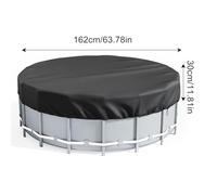Dog Pool Cover, Round Pet Pool Shield, Dustproof Sunproof Trampoline Guard, Multipurpose Outdoor Protection for Garden, Deck, Balcony, Beach, Park and Family Use, Black