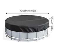 Dog Pool Cover, Round Pet Pool Shield, Dustproof Sunproof Trampoline Guard, Multipurpose Outdoor Protection for Garden, Deck, Balcony, Beach, Park and Family Use, Black