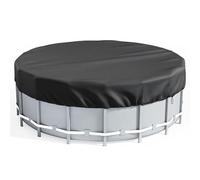 Dog Pool Cover, Round Swimming Pool Shield, Dustproof Protective Layer, Sun Proof Trampoline Guard, Outdoor Canopy for Balcony, Beach, Deck, Garden, Park, Adult and Children, Black Color