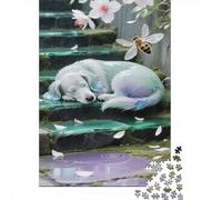 Dog Puzzle Giochi 1000 Pezzi Regalo Per Amore E Amico Arte The Dog on The Steps Puzzle Adulti Foto 1000pcs (75x50cm)