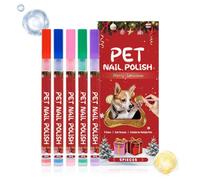Dog Safe Nail Polish - 5-Piece Polish Pens | Dog Safe Nail Polishs Set | Puppy Nails Paint Kit | Pet Nails Polishs For Puppy, Kitten, Small & Large Breeds | Ideal For Daily Grooming,