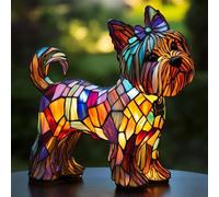 Dog Series Art Night Light,Cute Pet Dogs Themed LED Table Lamps,Stained Resin French Bulldog Tabletop Night Light,Fun Gift for Dog Lovers,Vintage Animal Home Decor