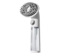 Dog Shampoo Brush, Dogs Bath Comb, 3.54x2.99x7.68 Inches Compact Design Long Handle Silicone Scrubber Tool, Massage Cleaning Brusher Head, Pet Showering Scrub for Shower, Washing, Shedding Pets