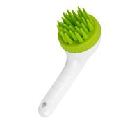 Dog Shampoo Brush, Puppy Scalp Massager, 7.48x2.95x3.54 Inches Lightweight Design Long Handle Exfoliator, Rubber Soothing Brushing Head, Grooming Scrubber for Dogs and Cats