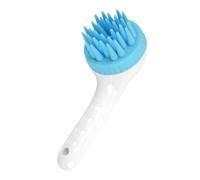 Dog Shampoo Brush, Puppy Scalp Massager, 7.48x2.95x3.54 Inches Lightweight Design Long Handle Exfoliator, Rubber Soothing Brushing Head, Grooming Scrubber for Dogs and Cats