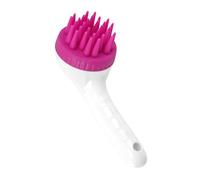 Dog Shampoo Brush with Long Handle, Puppy Scalp Exfoliator Massager, 7,48 x 2,95 x 3,54 Inches Convenient Press Shampoo Scrubber for Dogs, Gatti Grooming, Bathing and Soothing