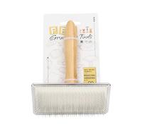 Dog Shedding Brush, Pet Deshedder Tool, Wood, Metal Undercoat Rake, Dematting Comb, Hair Remover Grooming Tool, Effective for Short and Long Haired Dogs and Cats, 15.1x11.8x3.5cm/16.8x12x4cm