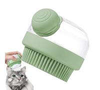 Dog Shower Brush, Dog Scrubber for Bath, Portable Dog Washing Brush, Pet Bath Brush with Shampoo Dispenser, 2.76x3.35x3.35 Inches Pet Grooming Brush for Dogs and Cats, Ash, Pink Green & Blue