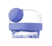 Dog Shower Brush, Dog Scrubber for Bath, Portable Dog Washing Brush, Pet Bath Brush with Shampoo Dispenser, 2.76x3.35x3.35 Inches Pet Grooming Brush for Dogs and Cats, Ash, Pink Green & Blue