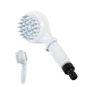 Dog Shower Head, Puppy Washer Brush, Non-Slip Lightweight Grooming Tool, Soft Silicone Bristles for Easy Cleaning, Portable for Camping Bathtub Travel and Outdoors