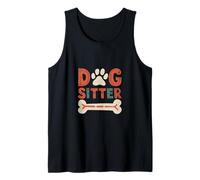 Dog sitter divertente zampa osso design Canotta