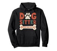 Dog sitter divertente zampa osso design Felpa con Cappuccio