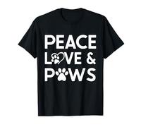 Dog Sitter Peace Love And Paws Maglietta