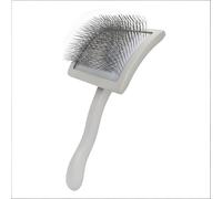 Dog Slicker Brush with Solid Wood Handle, Wire Pet Grooming Brush for Loose Hair Removal, Shedding Comb for Small Medium Large Breeds Long Short Coat, Home Travel, 20.5x9.65x6.2cm