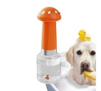 Dog Soap Dispenser, Electric Puppy Kitten, 26.2/9.1/8.8 Inches, Shower Foam Tool, Pet Groom Aid, Soft Bristle for Home Bathing, Vet, Grooming Station, White and Orange