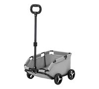 Dog Stroller Cart, Rolling Pet Carrier, 20.08x13.78in Folding Travel Trolley, Lightweight 4-Wheel Design, Breathable Mesh Window for Walking Shopping Playing Outdoor Use