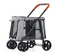 Dog Strollers for Large Dogs, Luxury Large Dog Stroller Premium Pet Pram Pushchair 4 Wheel Pet Gear Pet Stroller for Cat, Dog and More, Foldable Carrier Strolling Cart
