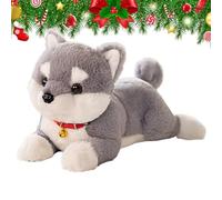 Dog Stuffed Animal - Puppy Stuffed Animal With Bell, 15Inch Interactive Puppy Doll, Cute Realistic Lying Stuffeds Dog Plush For Kids Girls Boys Baby Toddler Birthday Christmas Halloween