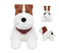 Dog Stuffed, Highland Terrier Puppy Plush Toy, 5.15x11.41x8.93 Inches Soft Cuddly Throw Pillow, Adorable Animal Plush for Home Decor, Store Display, Bedroom and Sofa