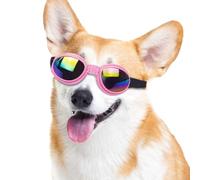 Dog Sunglasses, UV Protection Dog Goggles with Adjustable Strap