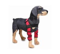 Dog Surgery Protective Cover, Knee Pads, Leg Guards (Red M)