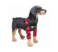 Dog Surgery Protective Cover, Knee Pads, Leg Guards (red M)