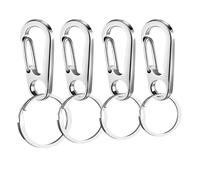 Dog Tag Clips - Stainless Steel Quick-Release Dog Tag Clips | Pet Collar Tags Hooks | 4pieces Stainless Steel Quick Clip for Pet Collars | Pets Supplies Positioning Device for Outdoor Walking