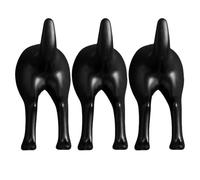 Dog Tail Wall Hooks - 3 Pack Pet Collar Hanger Set | Craetive Wall-Mount Organizer for Keys, Necklaces, Scarves, Bags, and Towels, Fun Decorative Storage Solution for Home, Office, Garage, or Pet