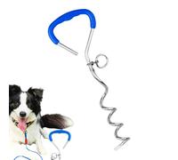 Dog Tie Out Stake, Heavy Duty Traction, 3,54 x 15 in Twist Proof Pet Tether, antiscivolo ergonomico, rust resistente in acciaio per esterni Yard, Sand, Playpen, Recinzione, Campeggio